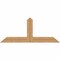 Ekena Millwork Portland Timber Gable Bracket, Western Red Cedar, 60"W x 25"H x 5 1/2"D x 5 1/2"F, 10/12 Pitch GBW060X25X0606POR00SWR - alternate 1